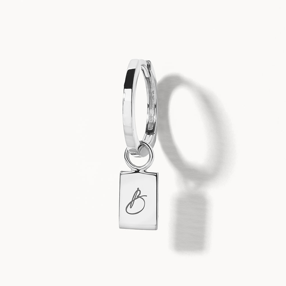 Personalized Silver Engravable Rectangle Charm - Perfect for Jewelry Making, Gifts & Keepsakes