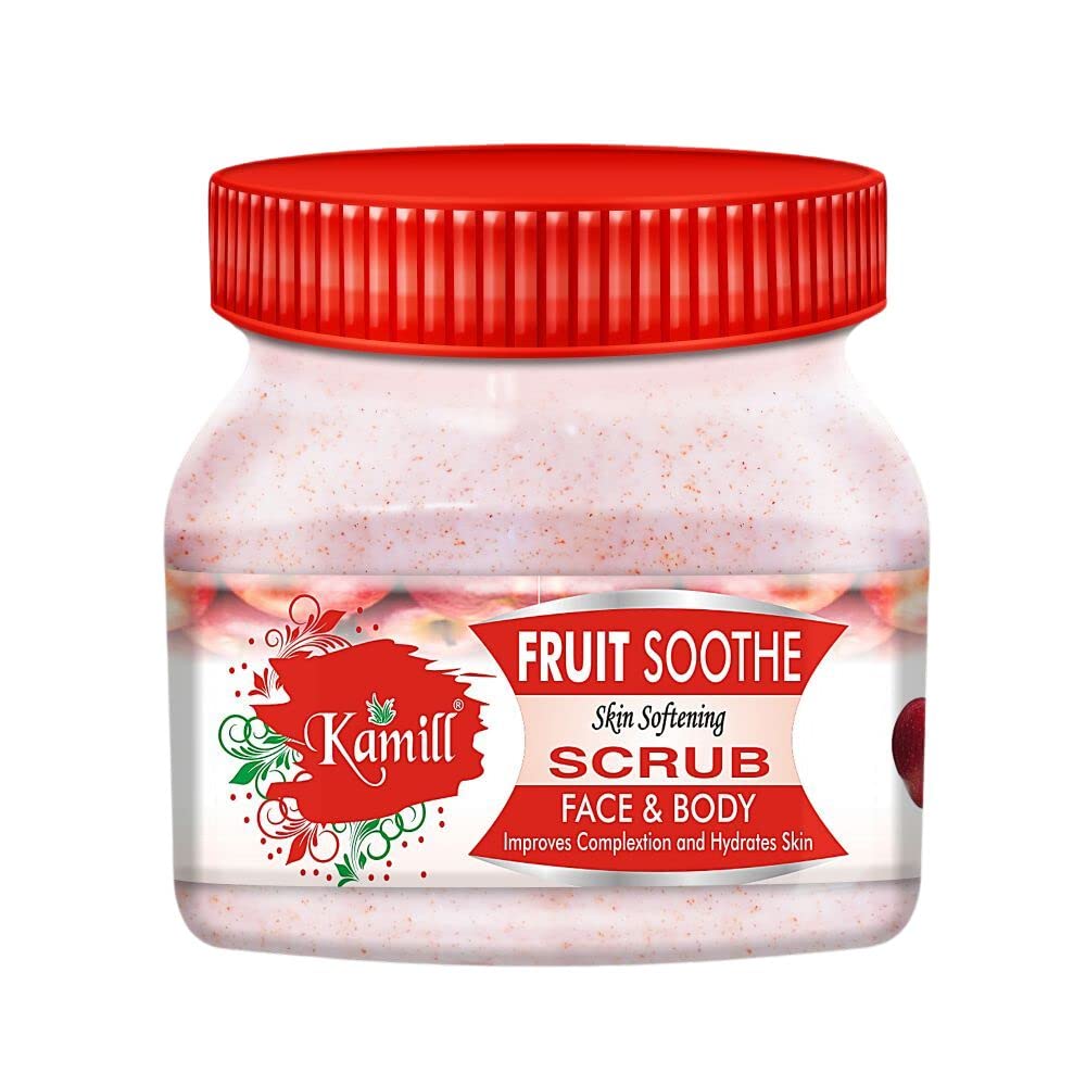 Kamill Fruit Body & Face Scrub 500g - Exfoliating Scrub for Blackhead & Whitehead Removal, Energizing Facial & Body Scrub for Women & Men - Perfect for Daily Skincare & Spa Treatments at Home