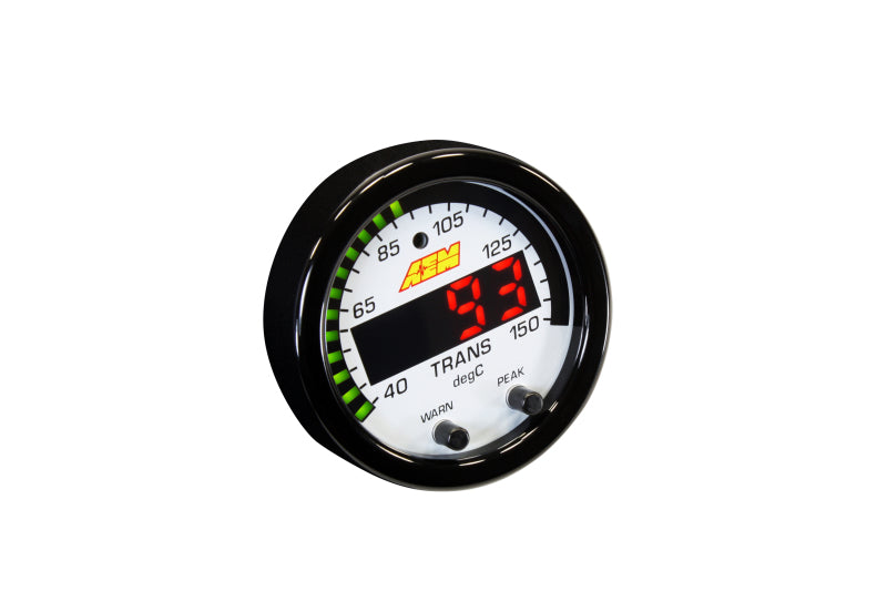 AEM X Series Temperature Gauge Kit 100-300F - Black Bezel & Water Temp Faceplate | Performance Monitoring for Cars, Trucks, Boats | Engine & Fluid Temperature Measurement