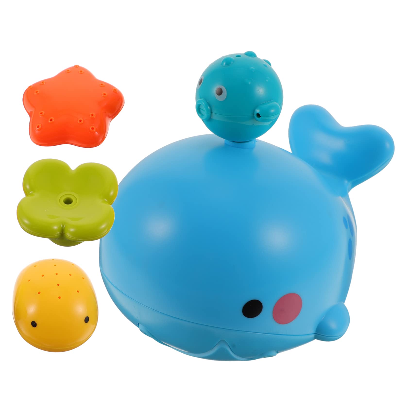 UPKOCH 4 Pack Floating Electric Shower Head Toys - Water Sprinkler Bath Toys for Kids, Fun Bathtime & Pool Playtime, Durable Plastic Design for Toddlers & Children