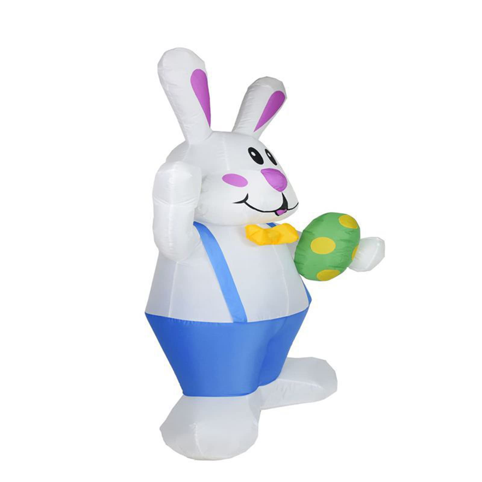 6 Ft LED Easter Bunny Inflatable Yard Decoration - White & Pink Blow Up Bunny for Easter Outdoor Decor | Perfect for Front Lawn, Garden Party & Spring Festival Decorations