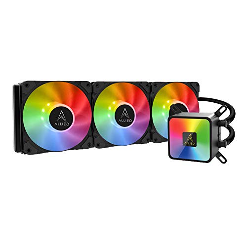 Allied IceCube ARGB 360mm AIO Liquid CPU Cooler with Triple 120mm RGB Fans - High Performance Water Cooling System for Intel & AMD Ryzen Processors - Perfect for Gaming PCs and Overclocking Rigs