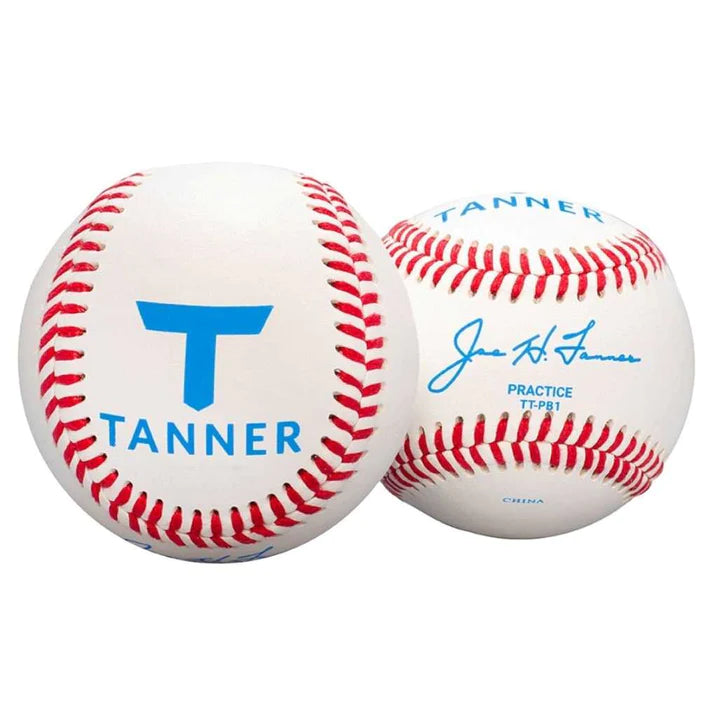 9'' Tanner Practice Baseballs - Durable Leather Training Baseballs for Youth & Adult Players - Perfect for Batting Practice, Fielding Drills & Pitching Training