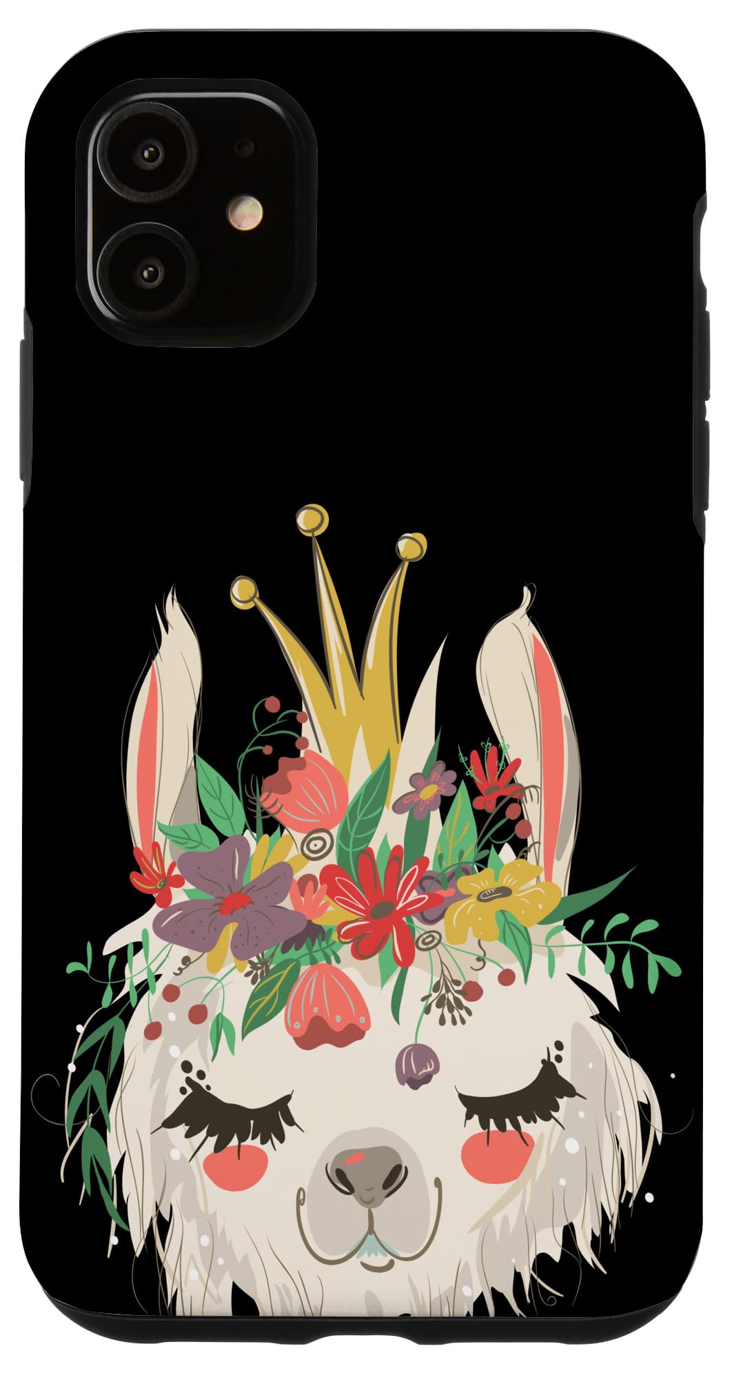 Premium iPhone 11 Case - Shockproof Slim Protective Cover in Elegant Llama Black | Perfect for Everyday Use, Travel & Outdoor Activities