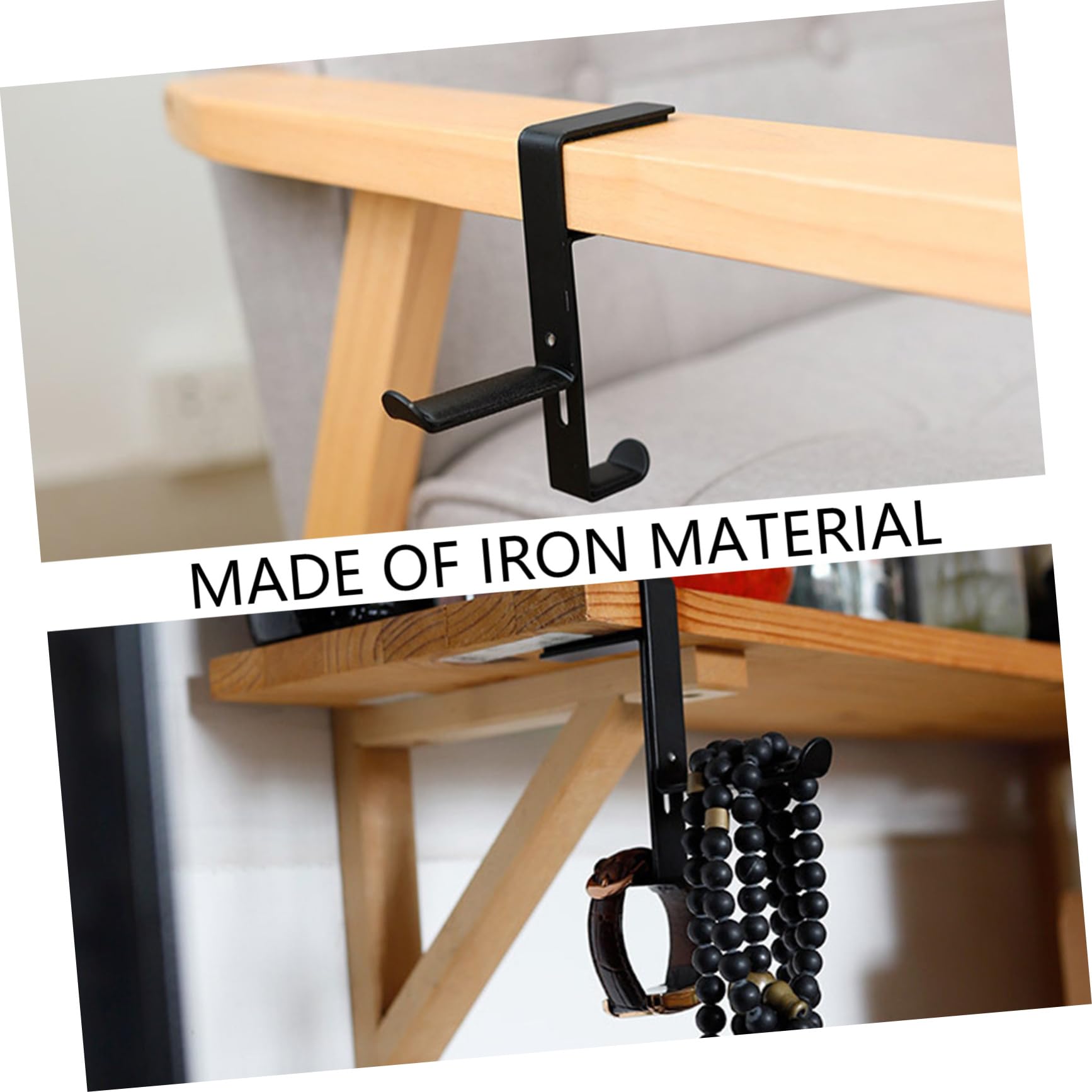 DOITOOL 3-Pack Heavy Duty Iron Headphone Stand Wall Mount - Space Saving Headset Holder with Cable Management for Gaming Headphones, Home Office & Studio Organization (Black) - Perfect for Desk, Wall & Under Desk Installation