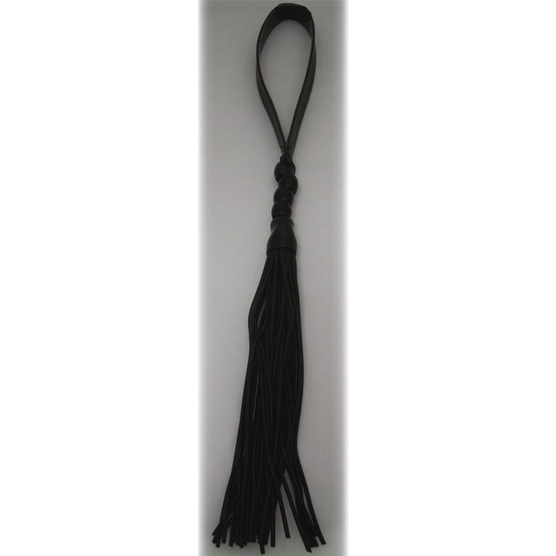 SS S&M Noir Whip - 16 Inch Beaded Flogger for BDSM, Sensation Play & Adult Intimacy | Premium Leather Impact Toy for Couples & Spanking Enthusiasts