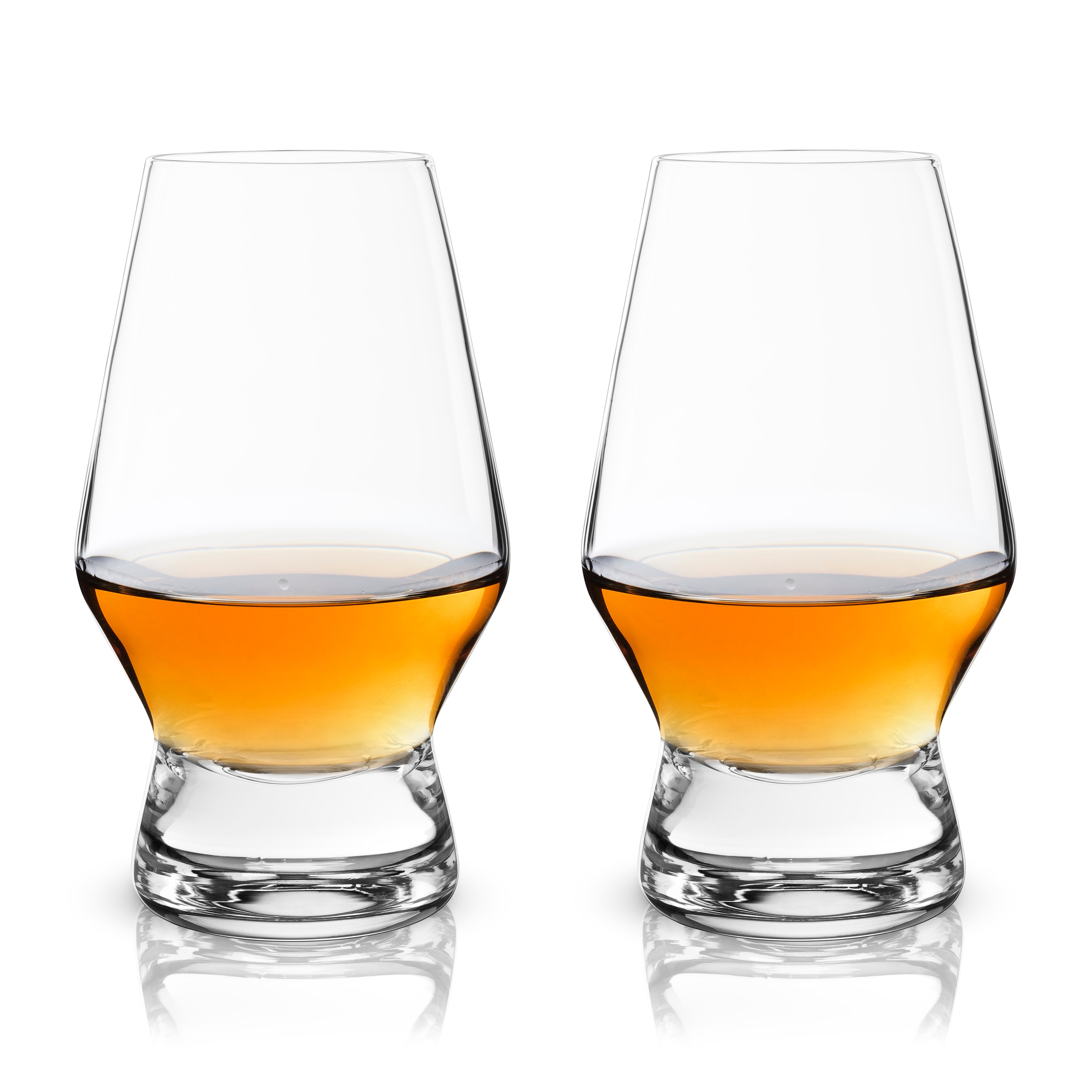 Premium Raye Heavy Base Crystal Whiskey Glasses Set of 2 - Elegant Scotch Bourbon Tasting Glasses for Whiskey Enthusiasts & Home Bar Decor
