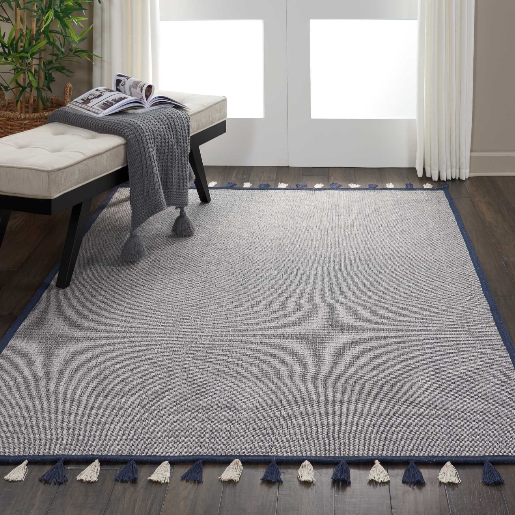 Nourison Otto Contemporary Navy 5' x 7'6
