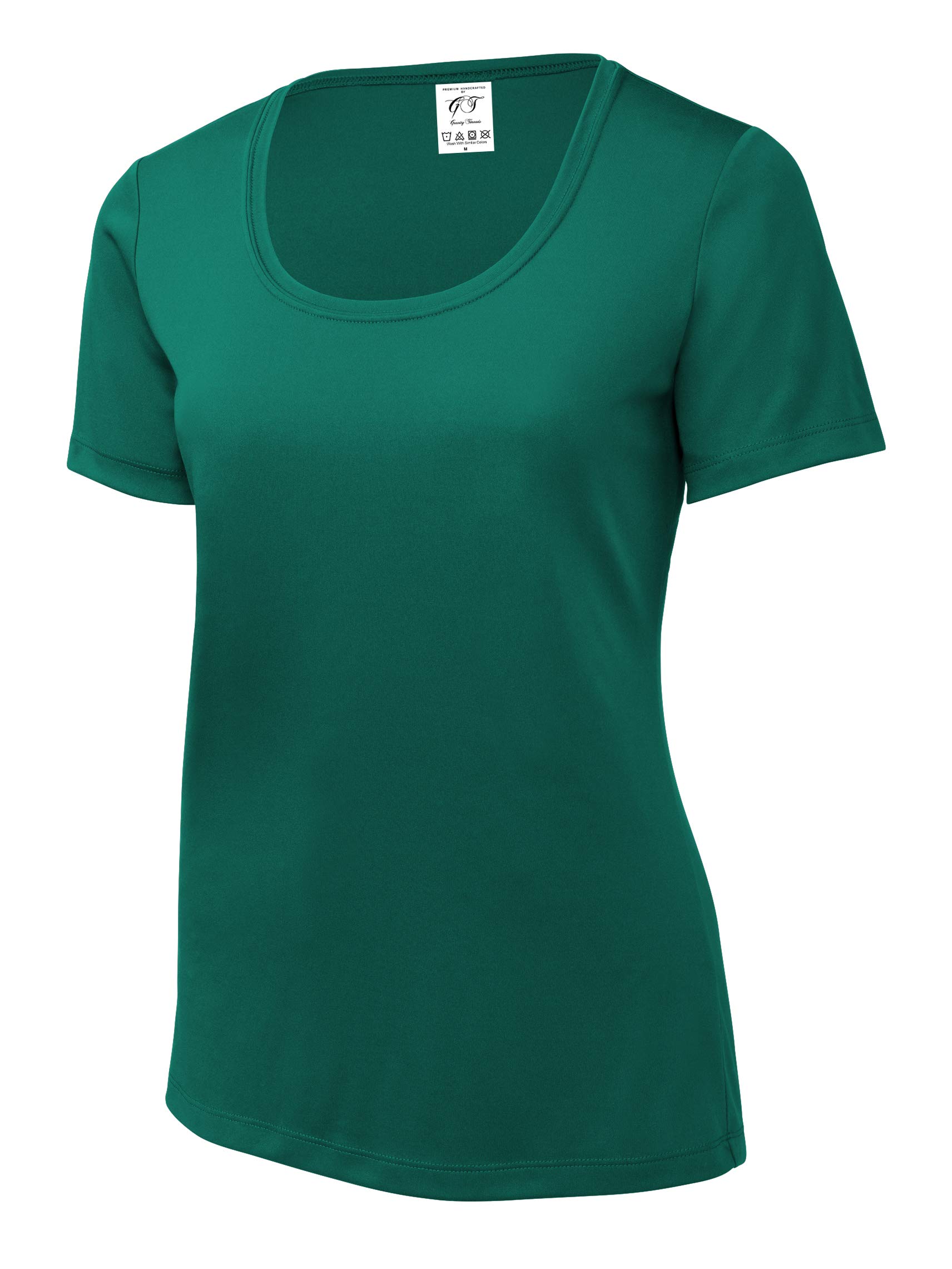 UV Protection Women's Scoop Neck T-Shirt - Breathable UPF 50+ Sun Shirt for Outdoor Activities, Running, Hiking & Travel