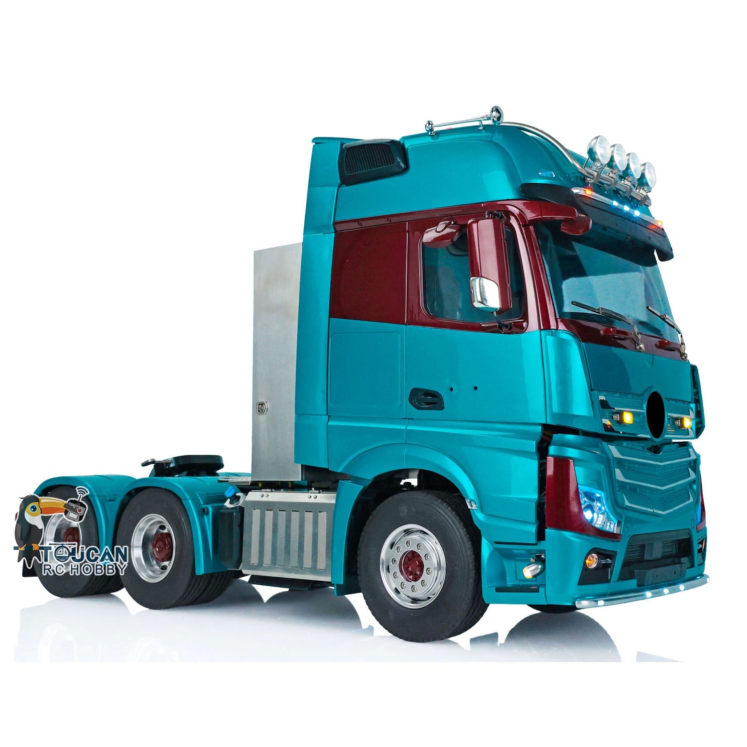1/14 LESU 6x6 RC Highline Tractor Truck - 1851 3363 Cabin Car Model with 6*6 Metal Chassis, Sound & Light, Battery, Radio System & Charger - Perfect for Off-Road Adventures, RC Car Enthusiasts & Collectors