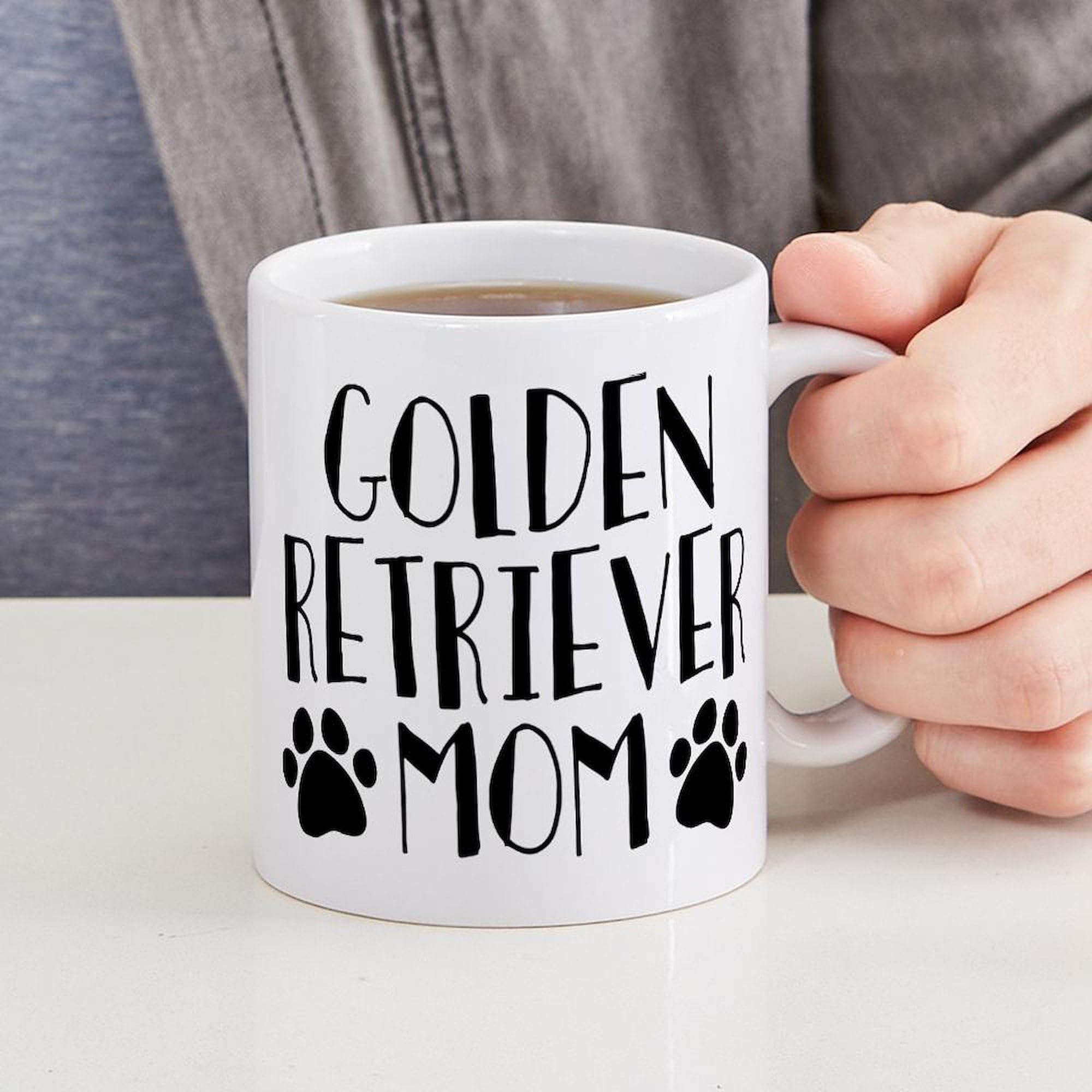Golden Retriever Mom Ceramic Coffee Mug 11oz (325ml) - Funny Dog Lover Gift for Mothers Day, Birthday & Office Use