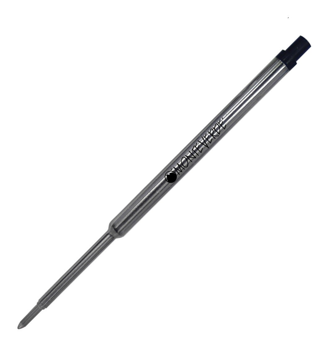Monteverde Ballpoint Pen Refills for Waterman Pens - Medium Point, Blue/Black Ink - 50 Pack (W134BB) - Premium Replacement Refills for Smooth Writing at Home, Office & School