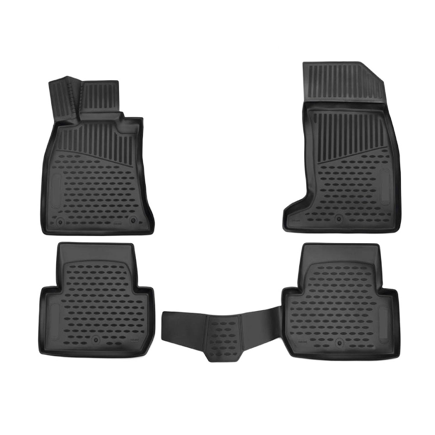 OMAC 3D All-Weather Custom Fit Floor Mats for Kia Stinger 2018-2023 - Waterproof, Odorless, Non-Slip TPE Rubber Car Mats with Laser Measured Precision (Black) - Perfect for Daily Commute, Road Trips & Winter Protection