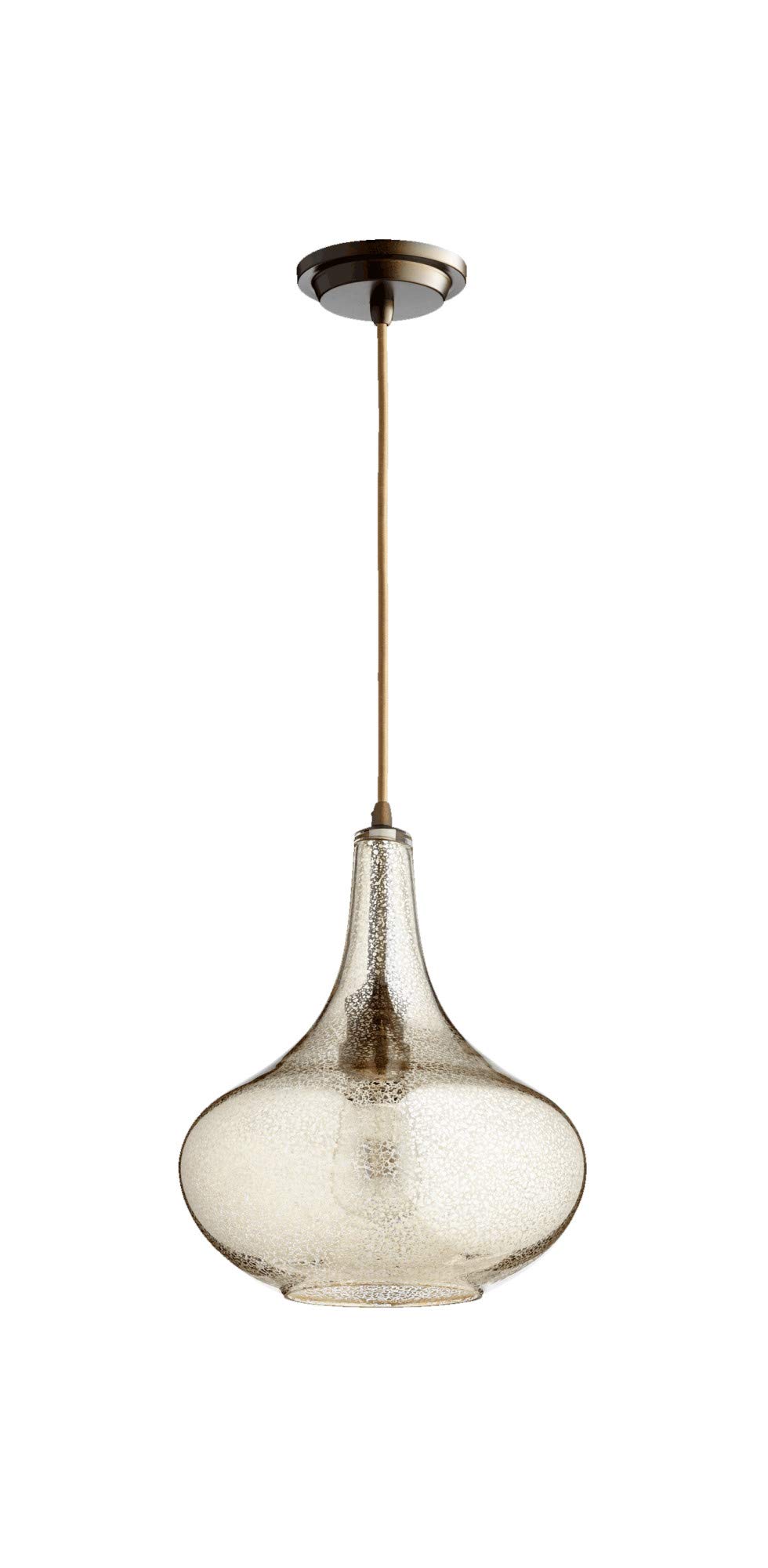 Quorum 8004-14 Chrome Finish Transitional One Light Pendant - Filament Collection for Modern Dining Room & Kitchen Island Lighting