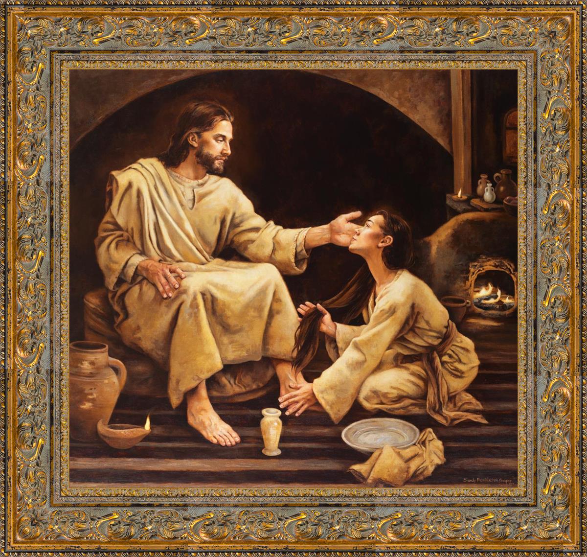 Because He First Loved Us - Inspirational Christian Wall Art Decor for Home, Church & Office - Perfect for Gifts, Bible Study & Faith-Based Spaces