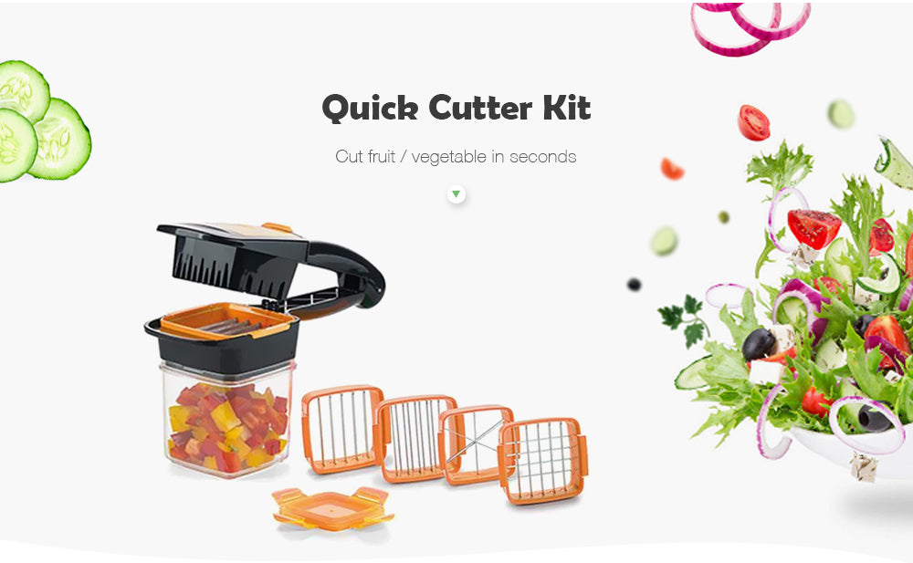 Nicer Dicer Quick - Multifunctional Vegetable Chopper, Dicer & Slicer for Effortless Meal Prep - Perfect for Salads, Stir-Fries & Healthy Cooking at Home