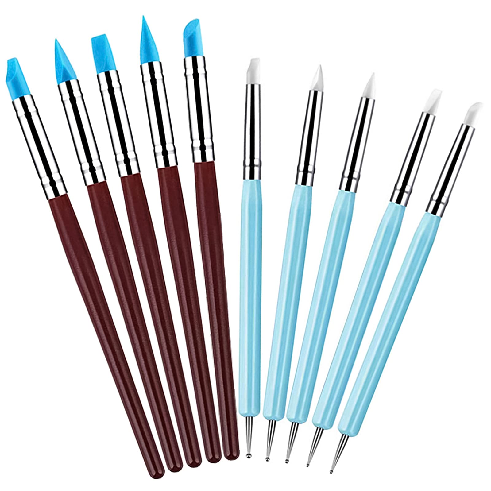 Yasmous 10Pcs Clay Sculpting Tools Set for Pottery & Cake Decorating