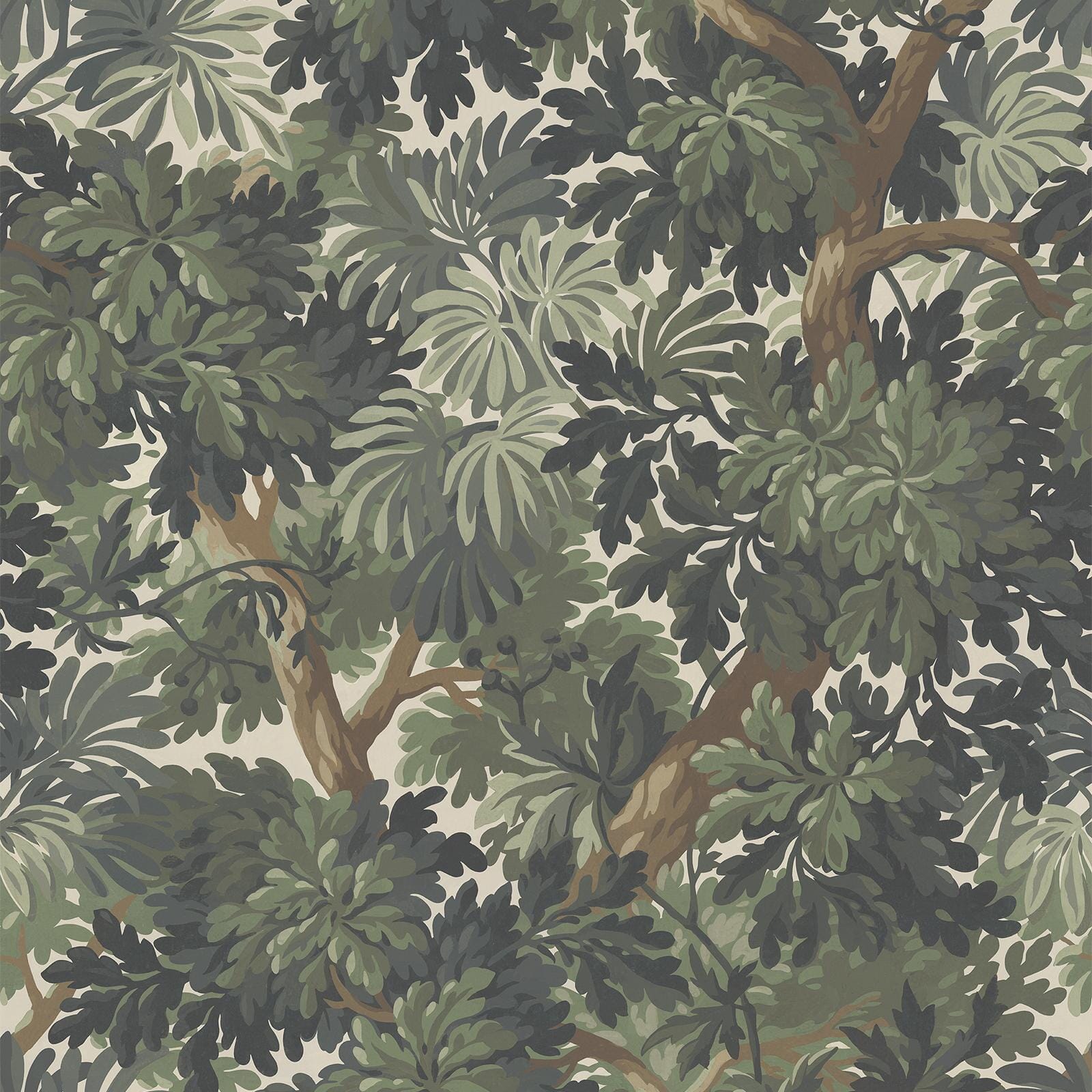 FORIS MAGNA Wallpaper Sample - Verdure Green Botanical Peel & Stick Wallpaper for Living Room, Bedroom, and Home Decor