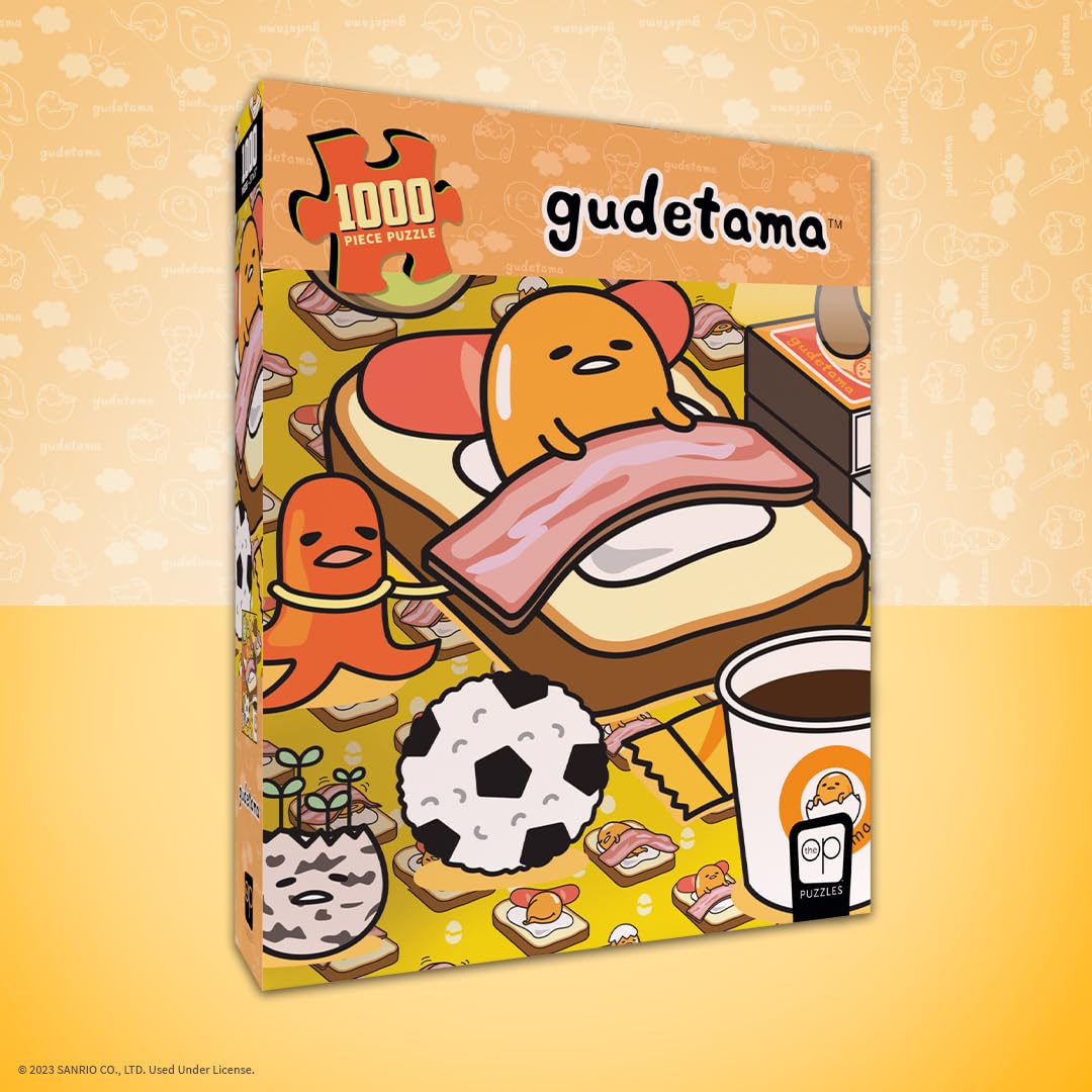 Gudetama 'Work from Bed' 1000-Piece Jigsaw Puzzle | Officially Licensed Sanrio Collectible Anime Puzzle Art | Perfect for Relaxation, Gifts & Home Decor