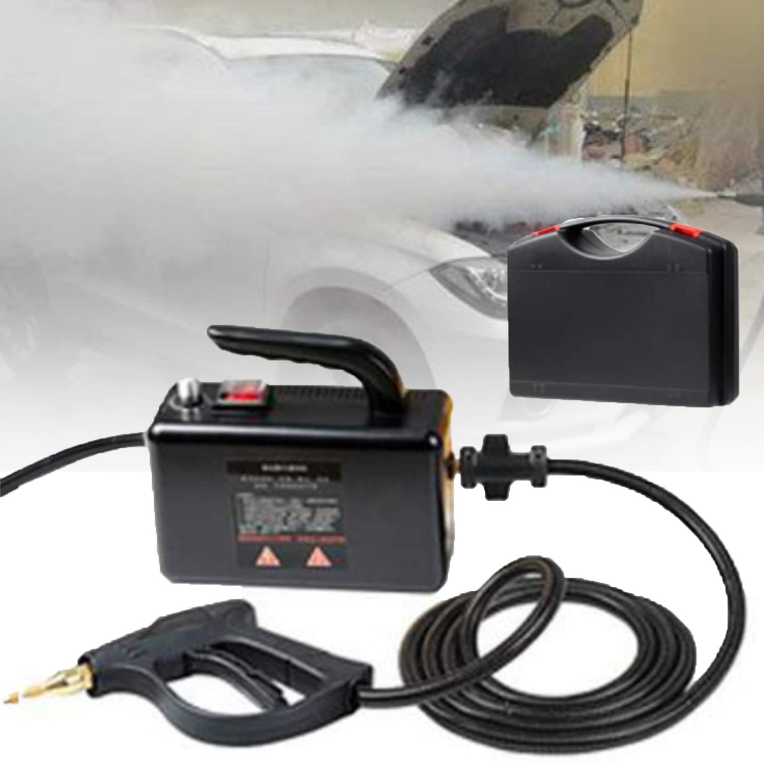 220V High Pressure Handheld Steam Cleaner - Portable Steam Cleaning Machine for Kitchen, Bathroom, Furniture & Car Detailing - Auto Pumping, Black - Perfect for Deep Cleaning Stubborn Stains & Sanitizing Surfaces