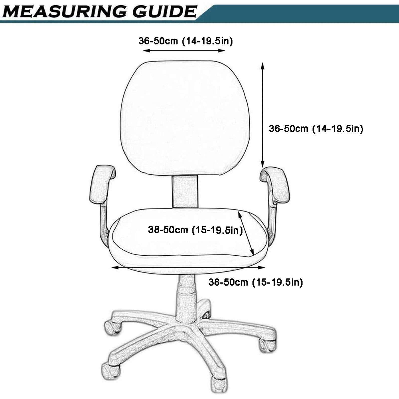 Stretch Jacquard Fabric Office Chair Covers - Elastic Computer Chair Slipcovers, Washable & Removable for Swivel Chairs (Purple) - Perfect for Home Office, Conference Rooms & Gaming Setups