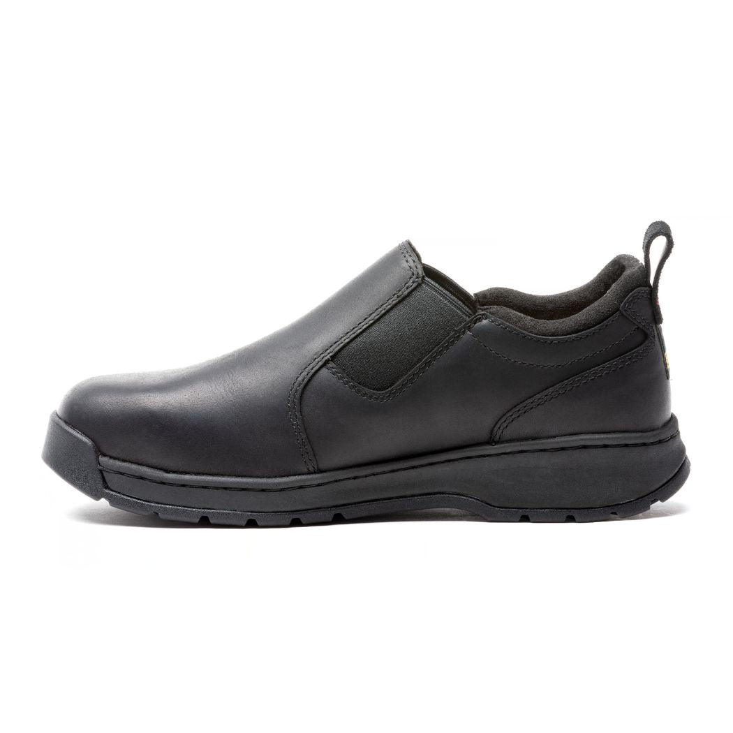 Kodiak Rossburn Men's Aluminum Toe Pull-On Work Safety Shoes KD0A4NLMBLK - Black Slip-Resistant Work Boots for Construction, Warehouse & Industrial Safety