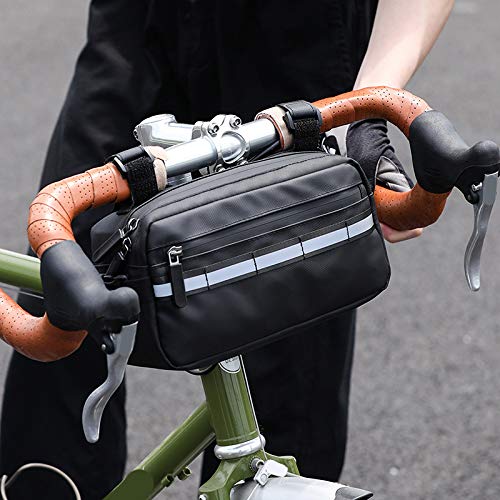MengK Waterproof Multi-Function Bike Handlebar Bag - Cycling Storage Pouch for Phone, Keys & Essentials - Perfect for Mountain Biking, Commuting & Outdoor Adventures