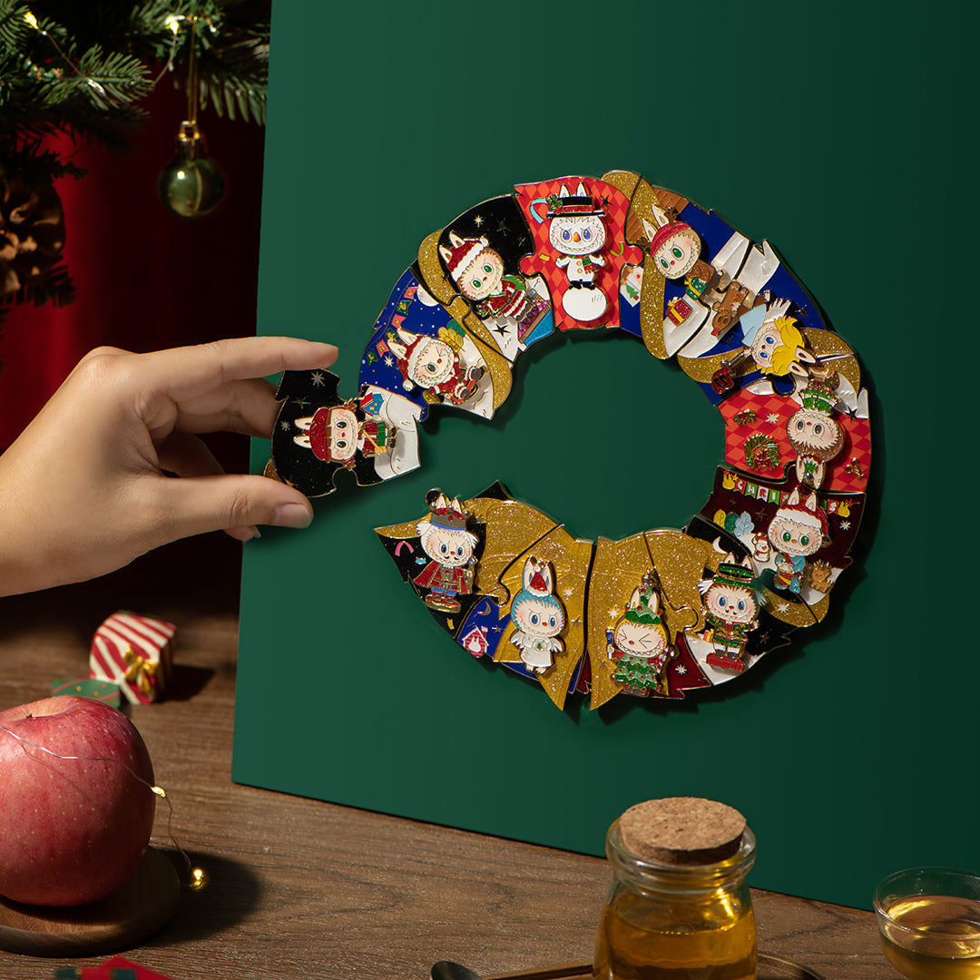 POP MART The Monsters Let's Christmas Series Puzzle Fridge Magnet Blind Box - Fun Holiday Decor & Gift for Collectors, Kids, and Puzzle Lovers - Perfect for Christmas Tree Ornaments, Fridge Decor, and Office Accessories