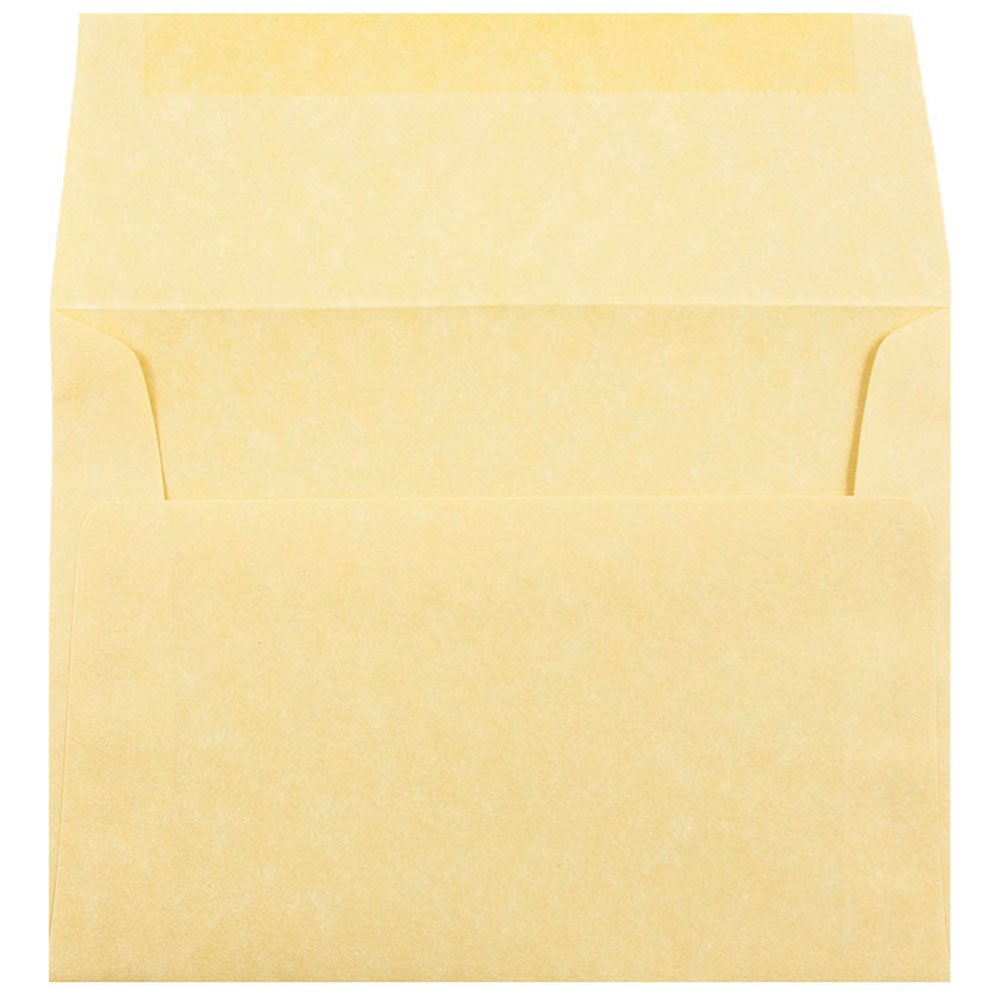 JAM PAPER A7 Parchment Invitation Envelopes 5.25x7.25 - Antique Gold Recycled 500pk for Weddings & Events