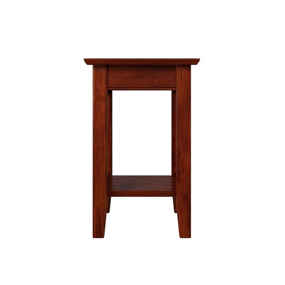 Fremont Chair Side Table with USB Charger - Modern End Table for Living Room, Bedroom, or Office - Convenient Charging Station for Phones & Devices