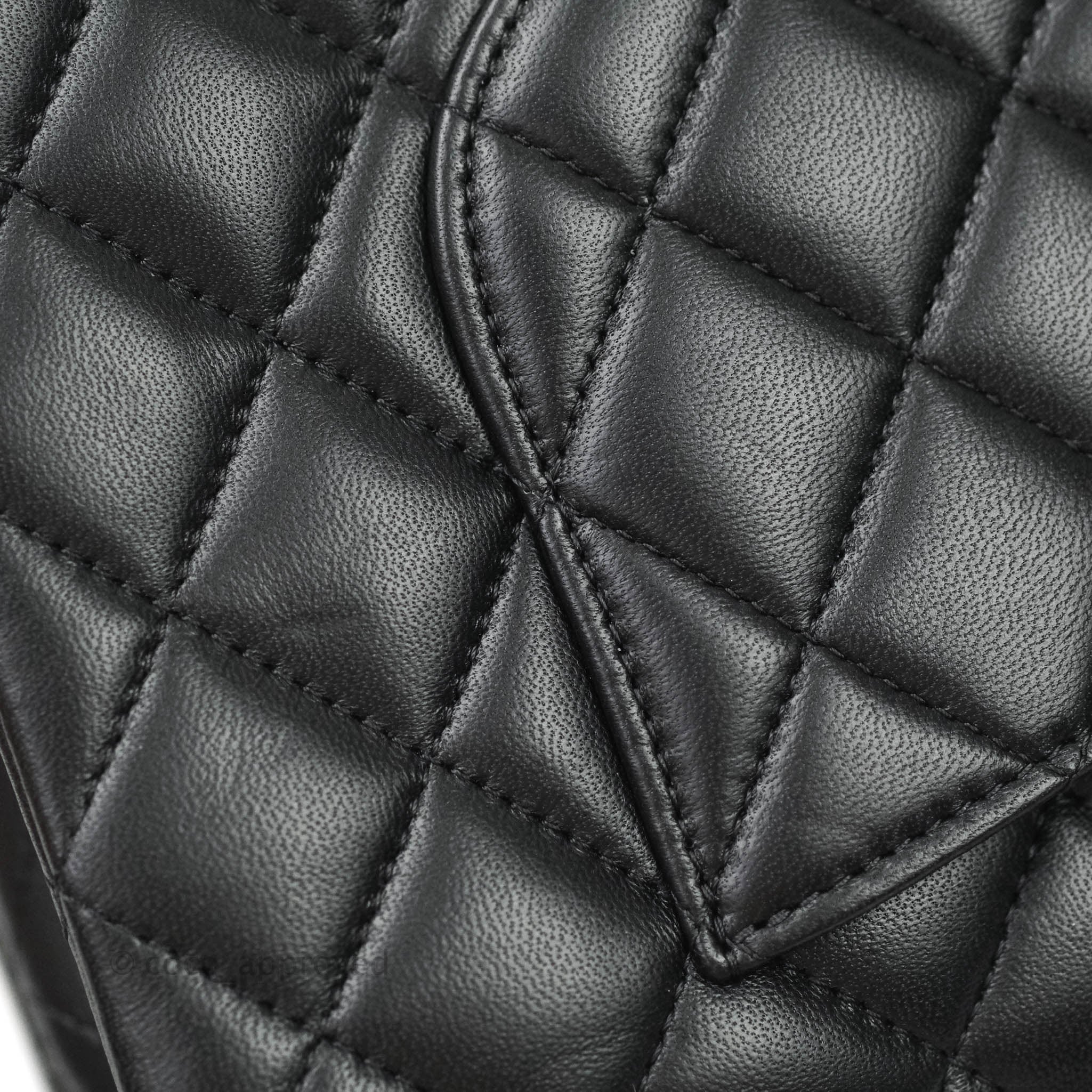 Chanel Classic M/L Medium Double Flap Bag Black Lambskin Silver Hardware - Luxury Designer Handbag for Women, Perfect for Work, Evening & Special Occasions