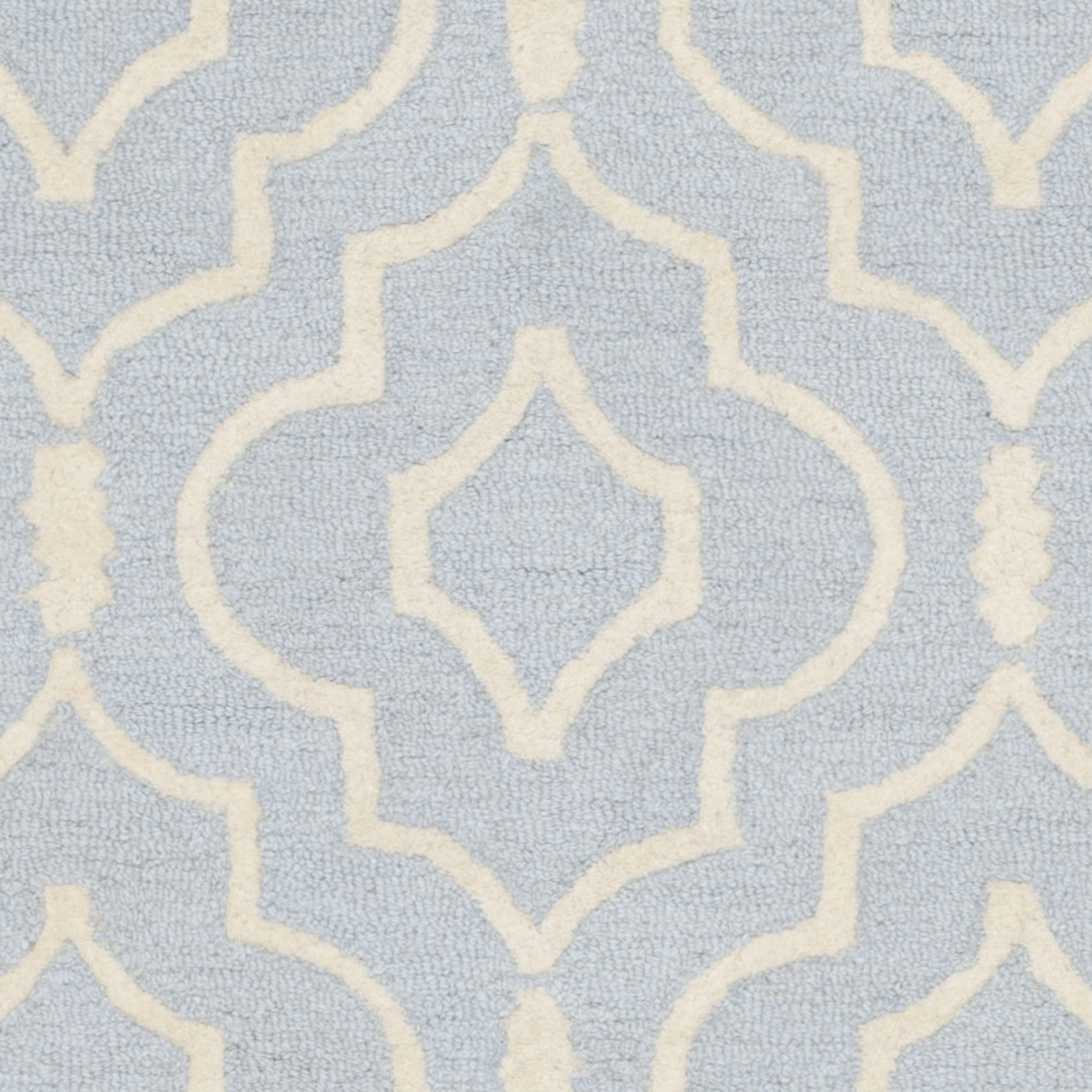 SAFAVIEH Cambridge Collection Handmade Moroccan Wool Area Rug - 5' x 8', Light Blue & Ivory, Non-Slip & Durable for High Traffic Areas - Perfect for Living Room, Bedroom, Office & Entryway Decor (CAM141A)