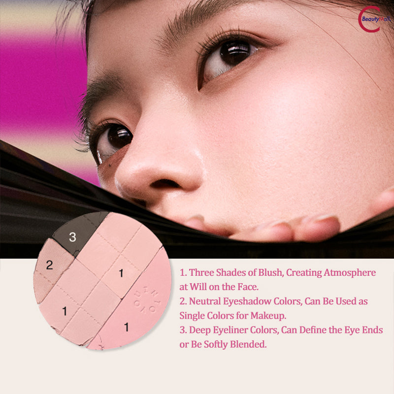 INTO YOU x Wiggle Wiggle Atmosphere 5-Color Eyeshadow & Blush Palette - Perfect for Day to Night Makeup Looks