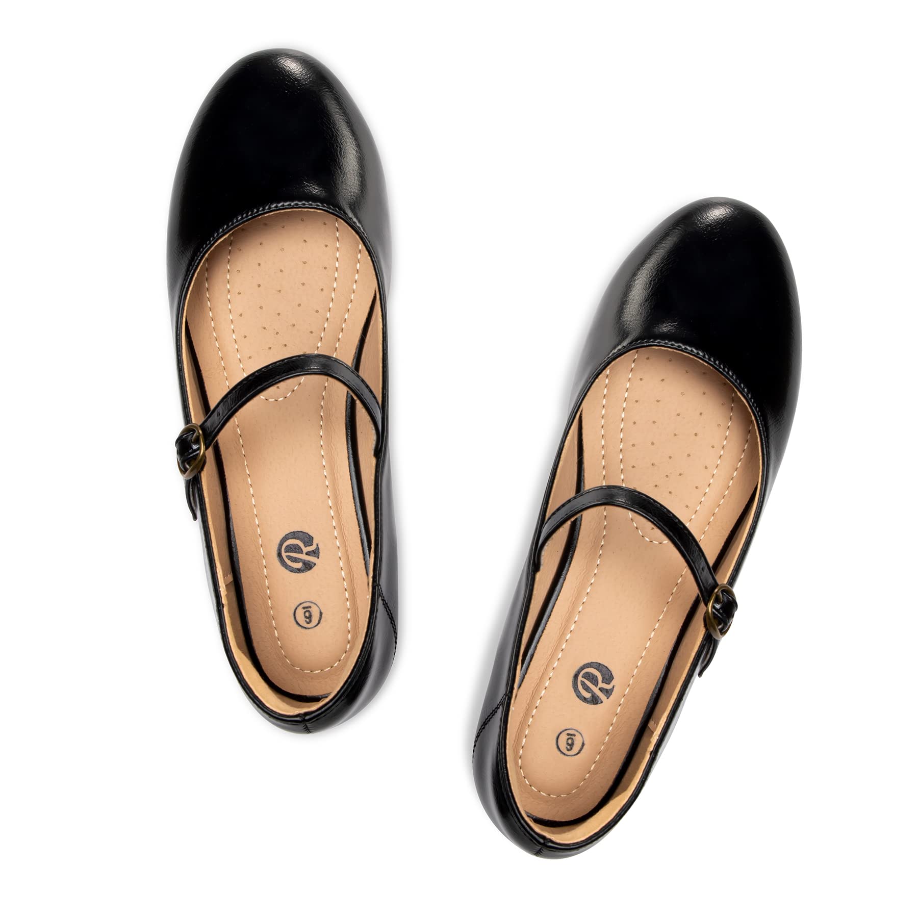 Rekayla Women's Mary Jane Flats - Comfortable Dressy Ballet Shoes with Round Toe & Slip-On Design | Perfect for Work, Weddings & Casual Outfits