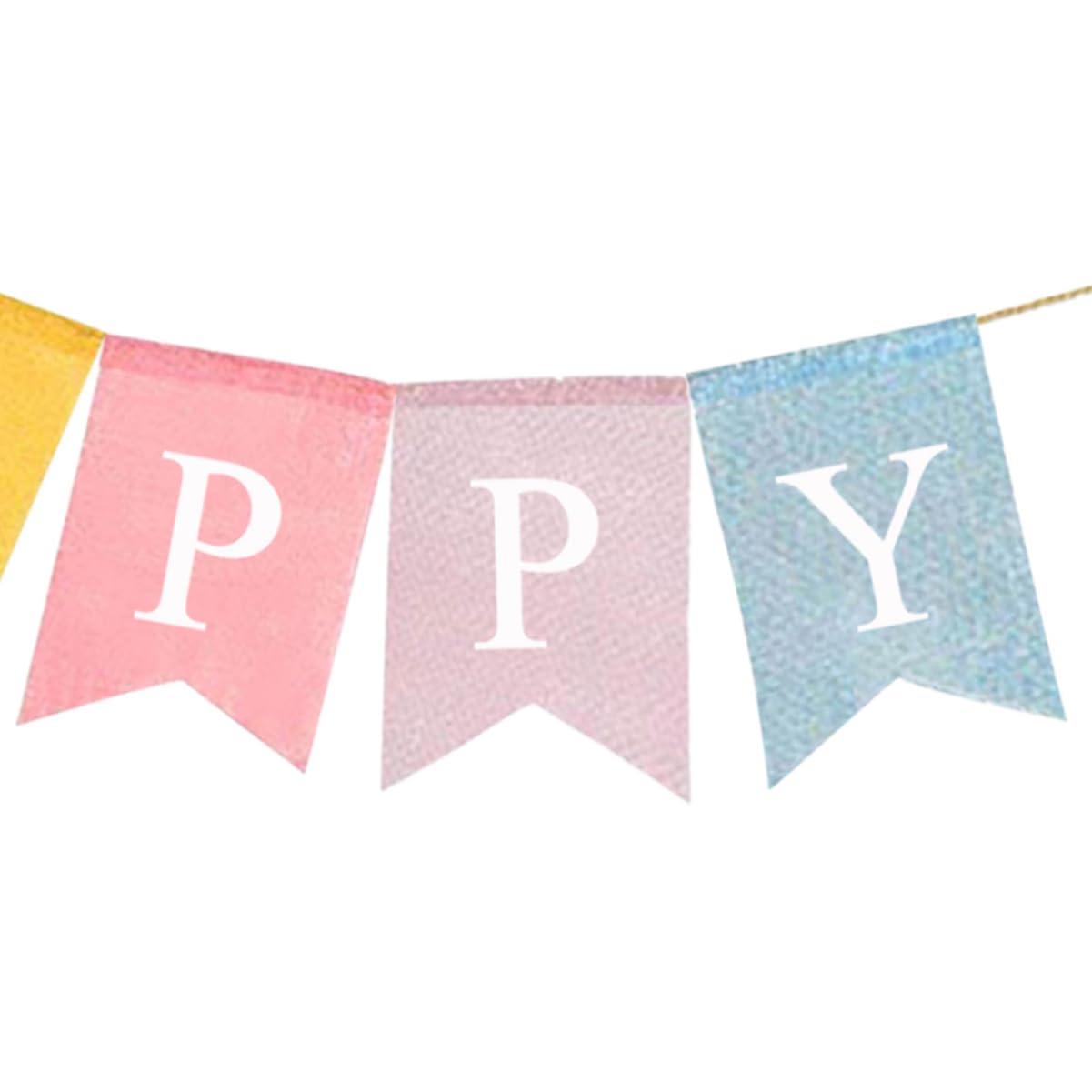 Happy Spring Burlap Pull Flag Banner - European & American Style Rustic Decor for Easter, Garden Party, and Seasonal Home Decoration