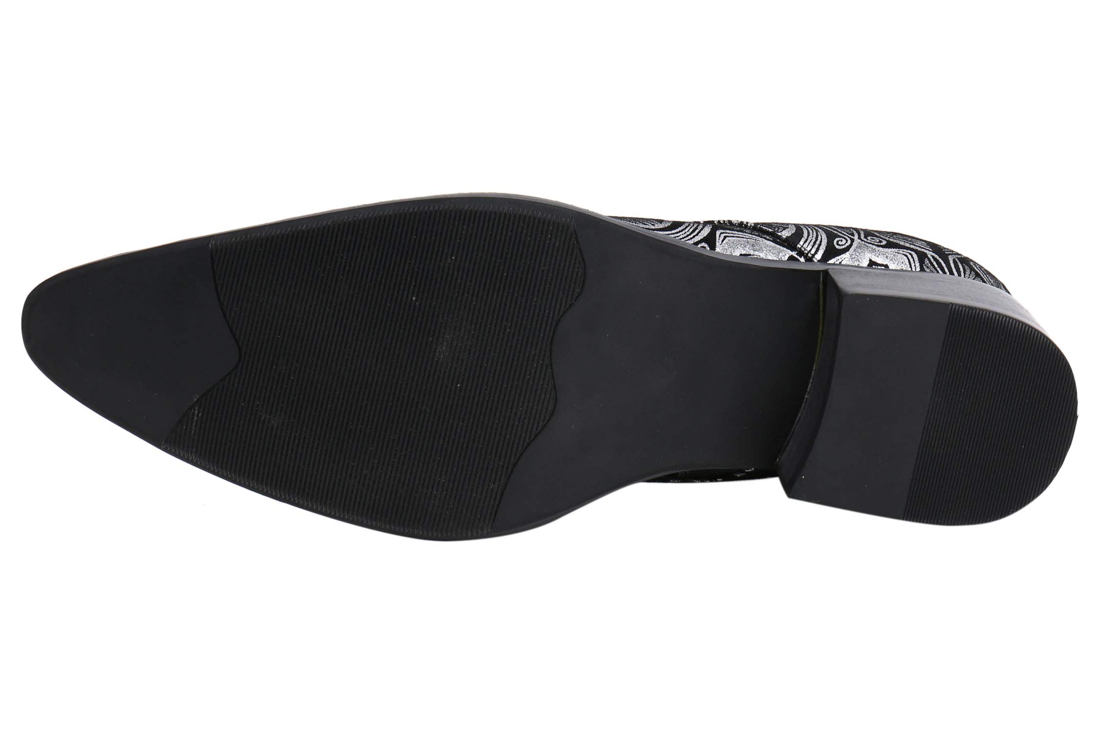 Santimon Men's Pointed Toe Loafers - Western Dress Shoes with Rhinestone Buckle & Metal Tip | Genuine Leather Slip-On Shoes for Casual, Office & Party Wear