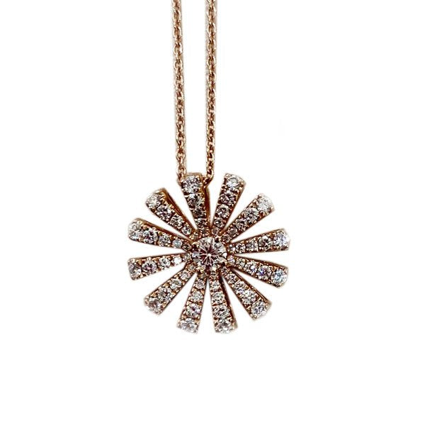 14K Rose Gold Diamond Pendant Necklace for Women - Elegant Heart Shape Jewelry Gift for Anniversary, Valentine's Day & Special Occasions