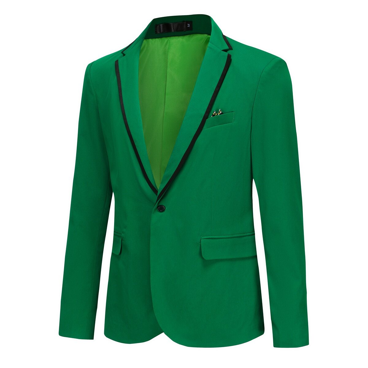 Men's Slim Fit Single Button Solid Green Casual Blazer - Perfect for Office, Business Meetings & Smart Casual Outfits