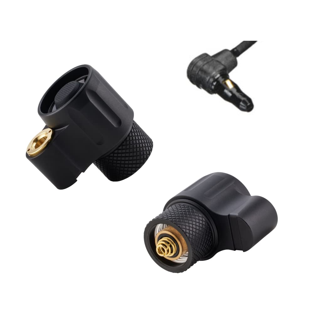 Z-BOLT® Dual Switch Cable Port Tailcap for 3V/6V Flashlights - Compatible with Blazer IR, LEP & LED 18350/18650 Lights, SureFire M300/340/M600/640DF - Black Finish (DS00 Type) - Perfect for Tactical, Hunting & Outdoor Lighting