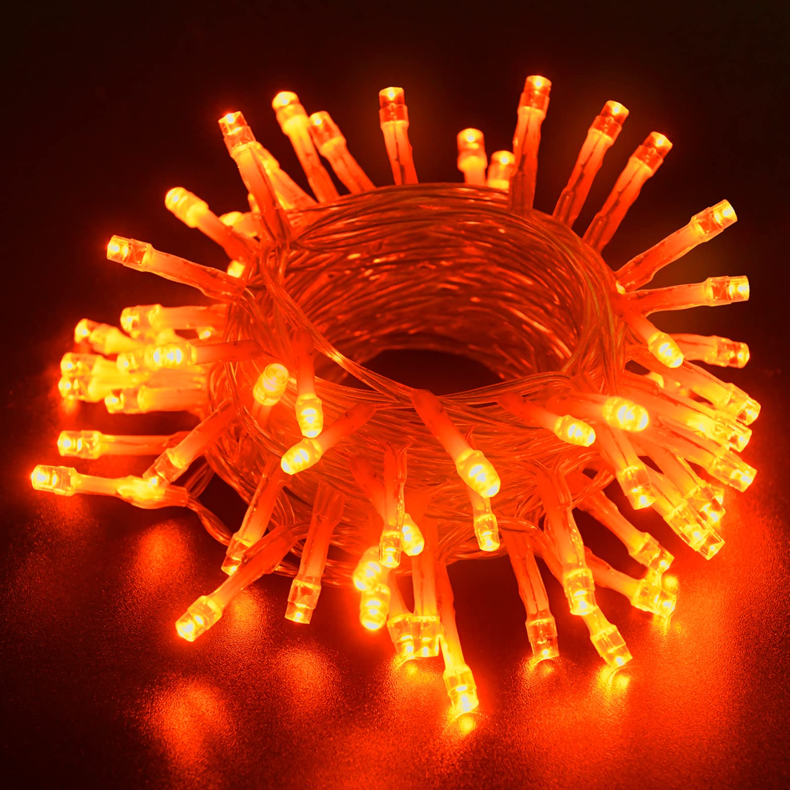 Dalugo 10ft Orange Fairy Lights - 30 LED Battery Operated String Lights with Timer for Halloween & Autumn Decor | Indoor & Outdoor Use for Parties, Weddings, Home & Garden Decor