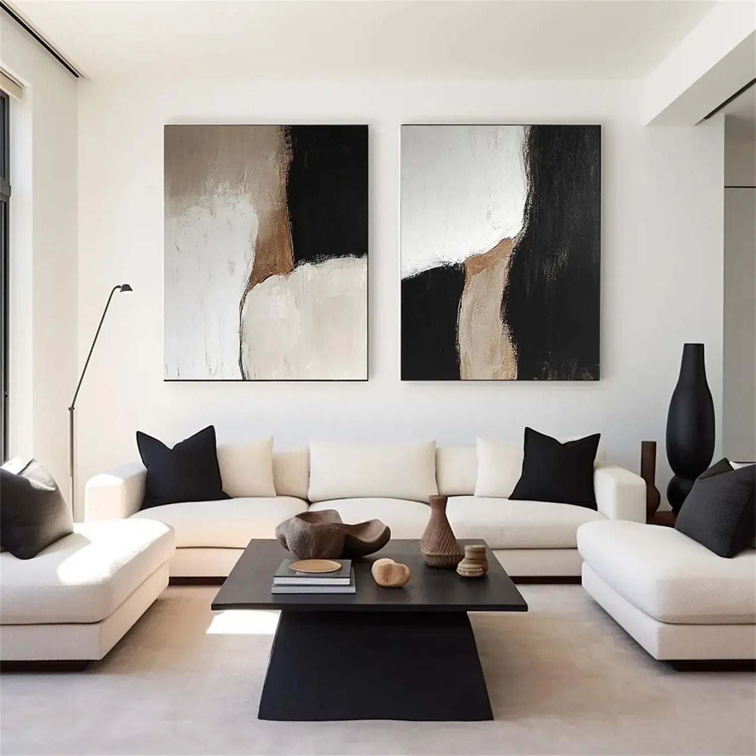 Abstract Tranquility Set of 2 Wall Art Paintings - Modern Canvas Prints for Living Room, Bedroom & Office Decor #WS193 | Home & Office Wall Decorations