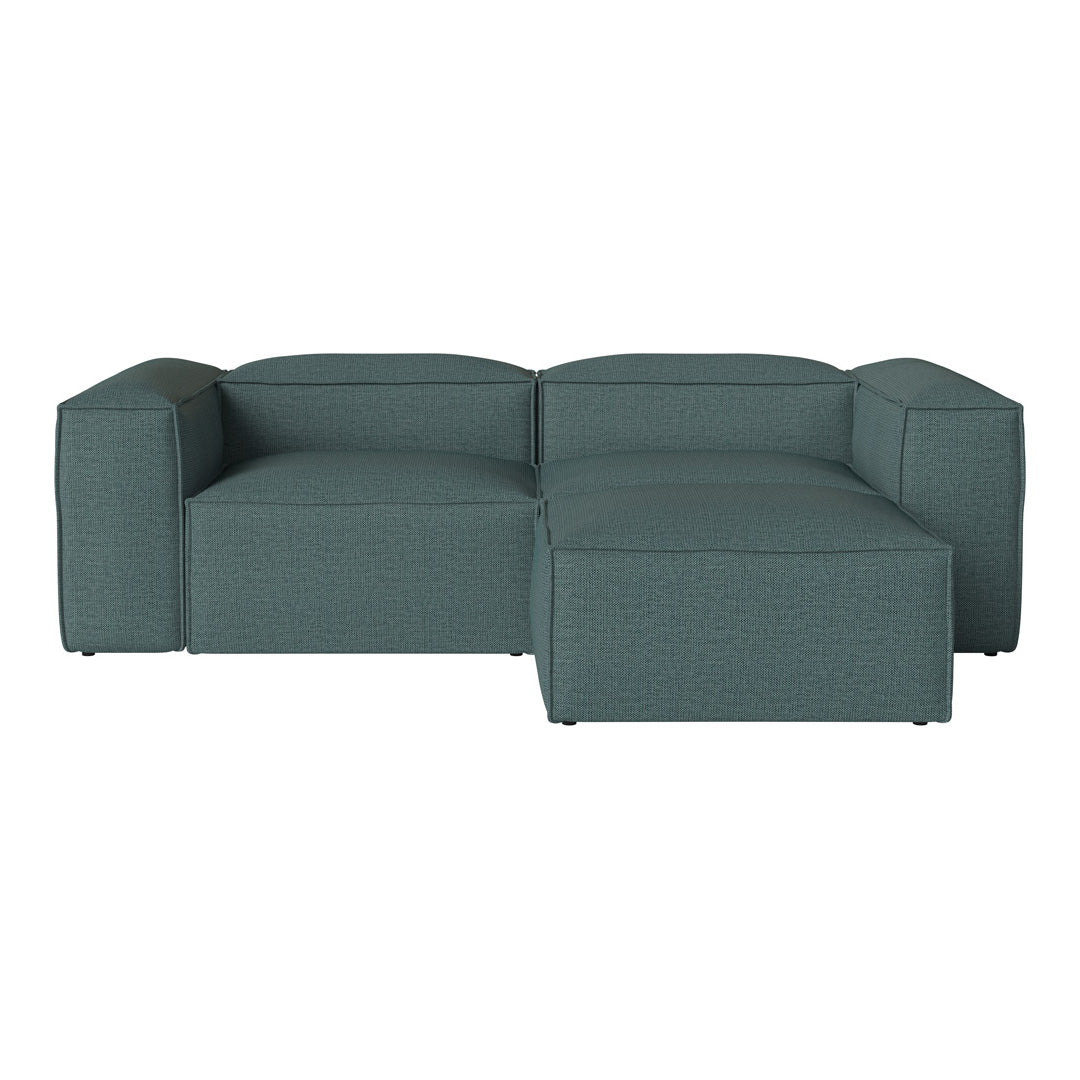 Cosima 2-Seater Small Sofa with Pouf - Compact Loveseat for Small Spaces, Apartments & Cozy Living Rooms