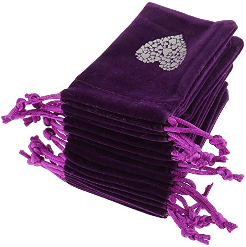 10pcs Velvet Drawstring Gift Bags - 7x9cm Purple Breathable Jewelry Pouches for Wedding Favors, Party Gifts & Christmas Presents - Perfect for Jewelry, Candies & Small Keepsakes Storage