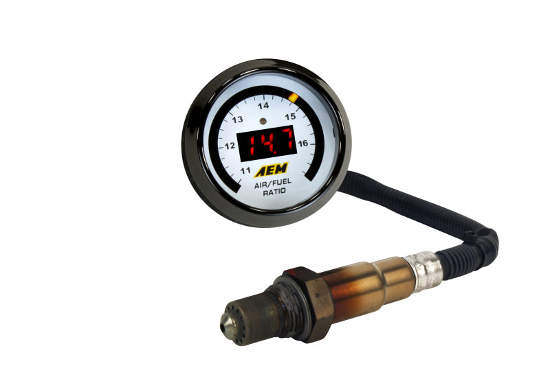 AEM Digital Wideband UEGO Air Fuel Ratio Gauge - High Performance O2 Sensor for Cars, Trucks & Racing - Real-Time AFR Monitoring for Tuning & Diagnostics
