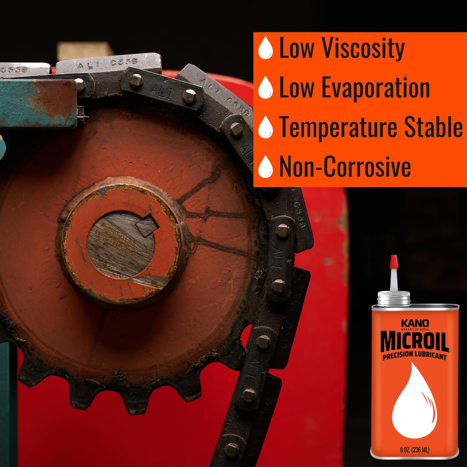 Kroil Microil Precision Lubricant (1 Gallon Can, Case of 2) - Multipurpose Drip Oil for Bearings, Firearms, Hinges, Chains & Small Mechanisms | Long-Lasting Instrument Lubrication | Ideal for Industrial Maintenance, Automotive Repair & Home DIY Projects (AZMC011C2)