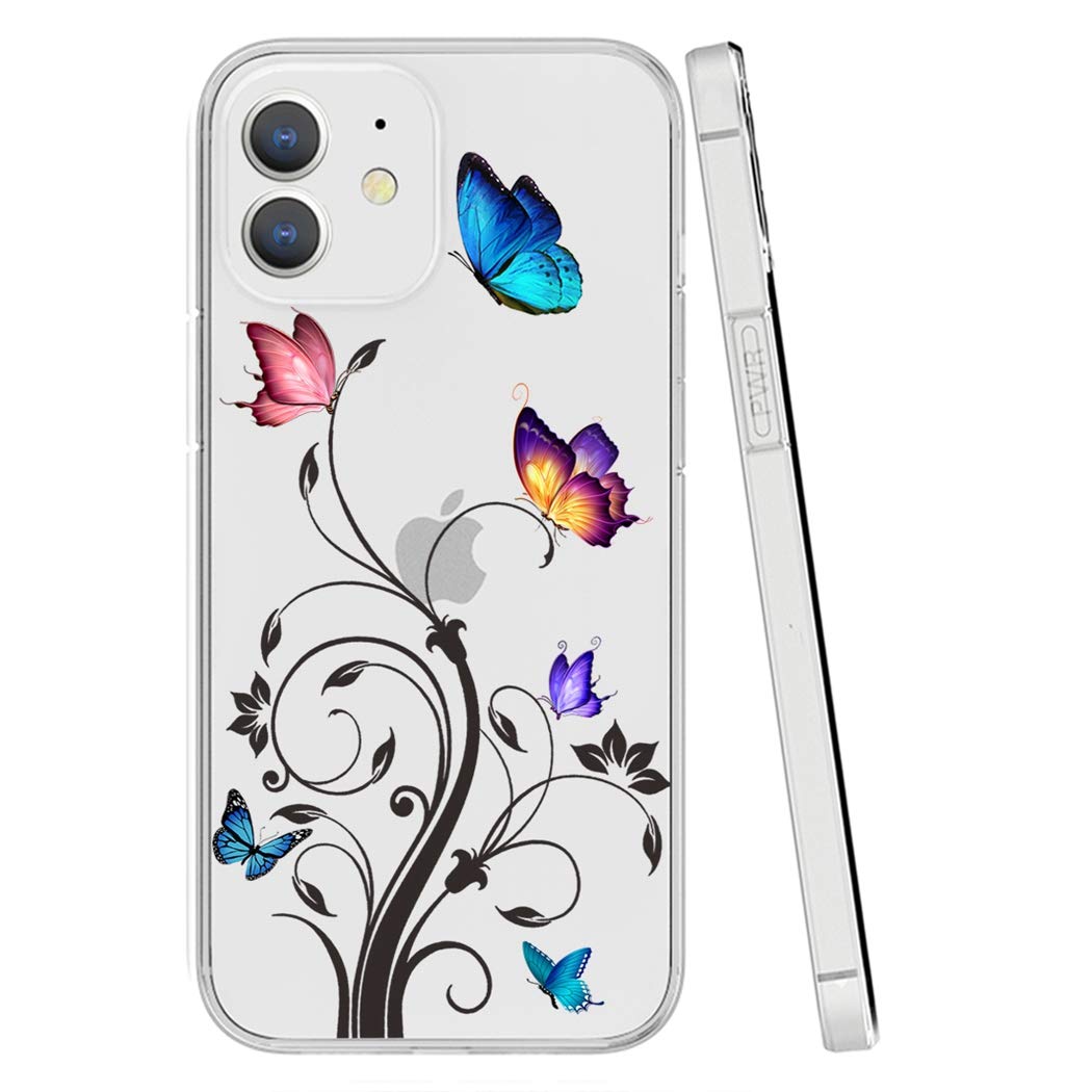 **Clear Shockproof TPU Phone Case for iPhone 11 (6.1 Inch) - Cute Butterfly Design Protective Cover for Women & Girls | Perfect for Everyday Use, Travel & Work**