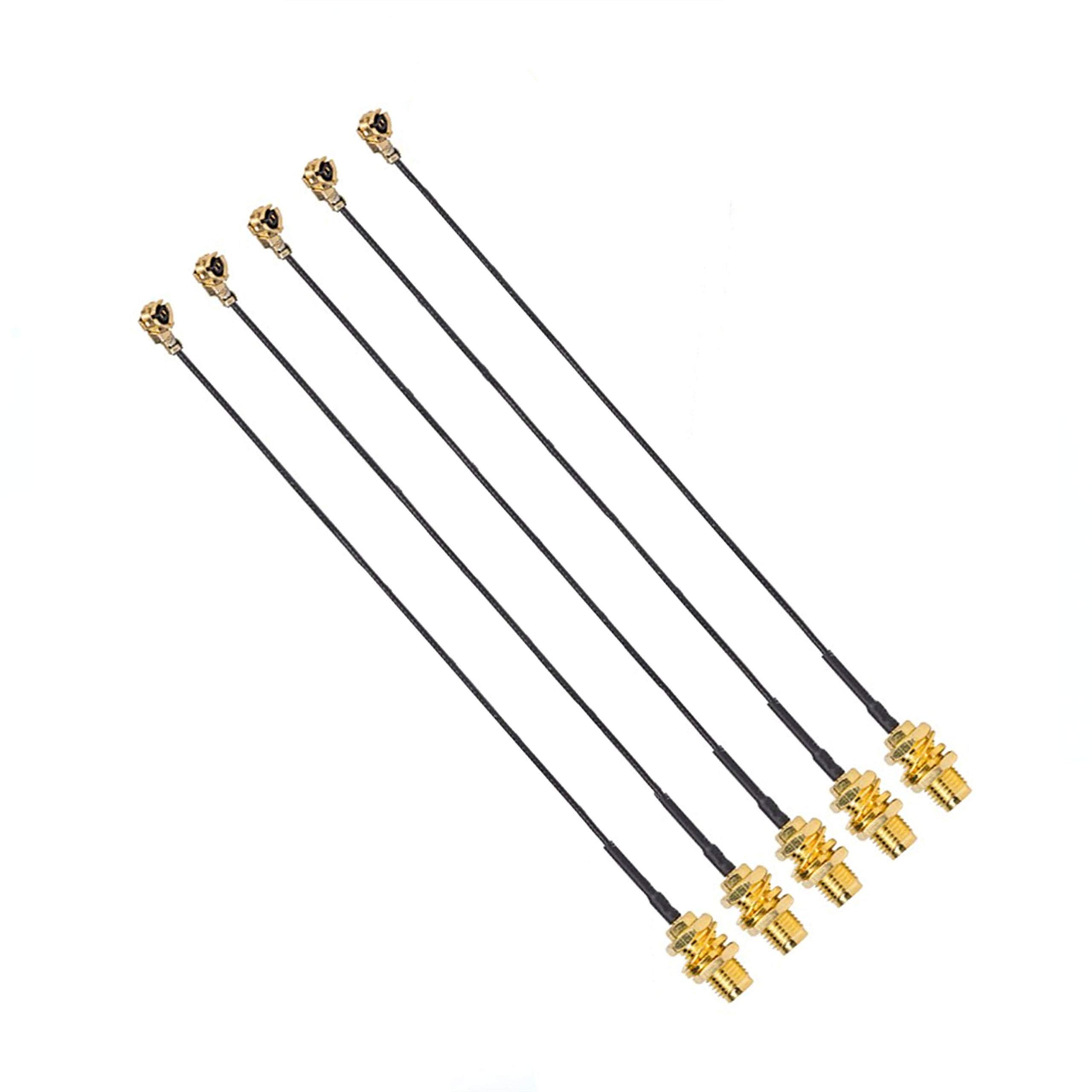5-Pack Oiyagai IPEX U.FL to SMA Female RF Pigtail Extension Cable - 20cm/7.8
