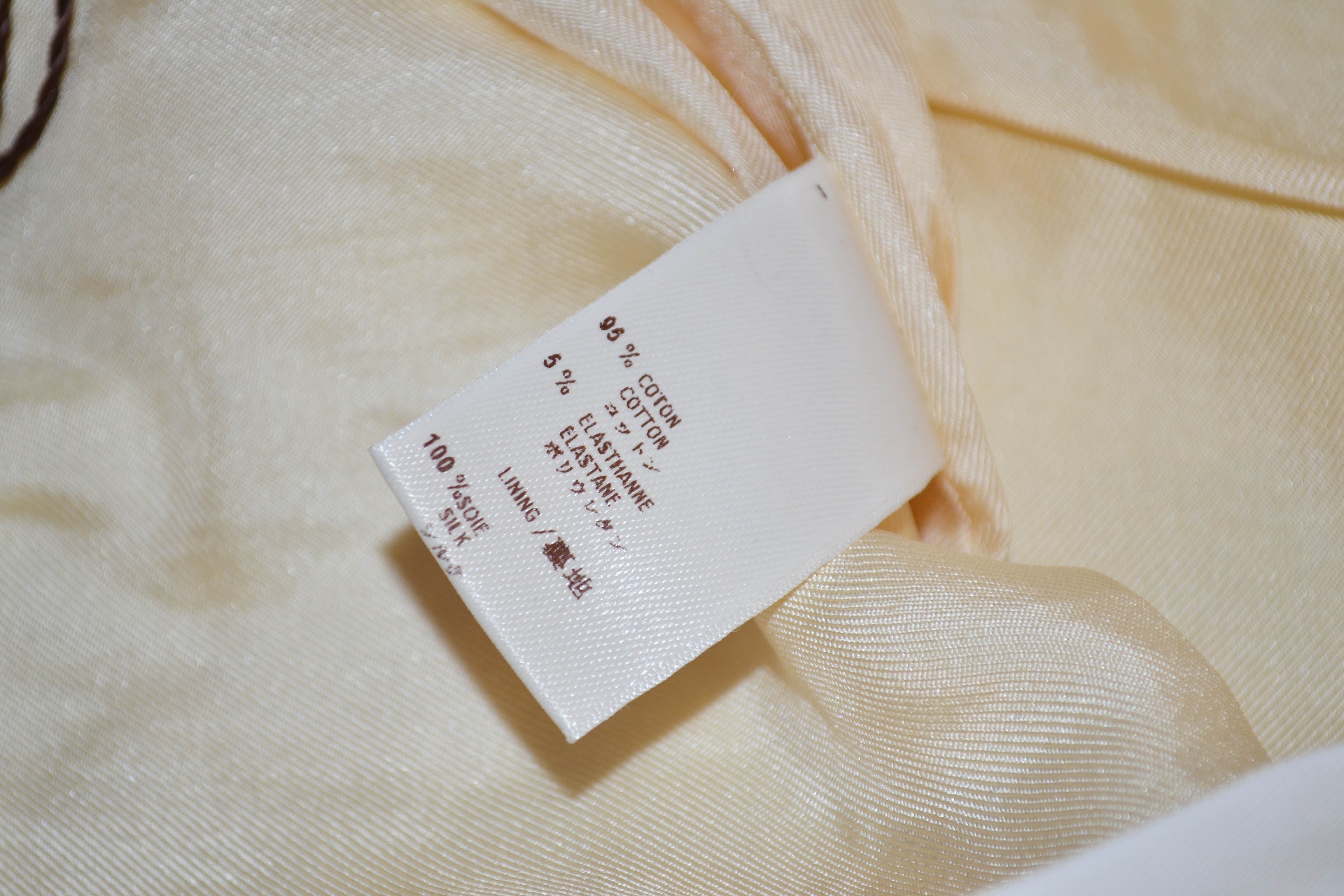 Authentic Louis Vuitton Women's White Skirt Size 36 - Luxury Designer A-Line Skirt for Women, Perfect for Parties, Weddings & Office Wear