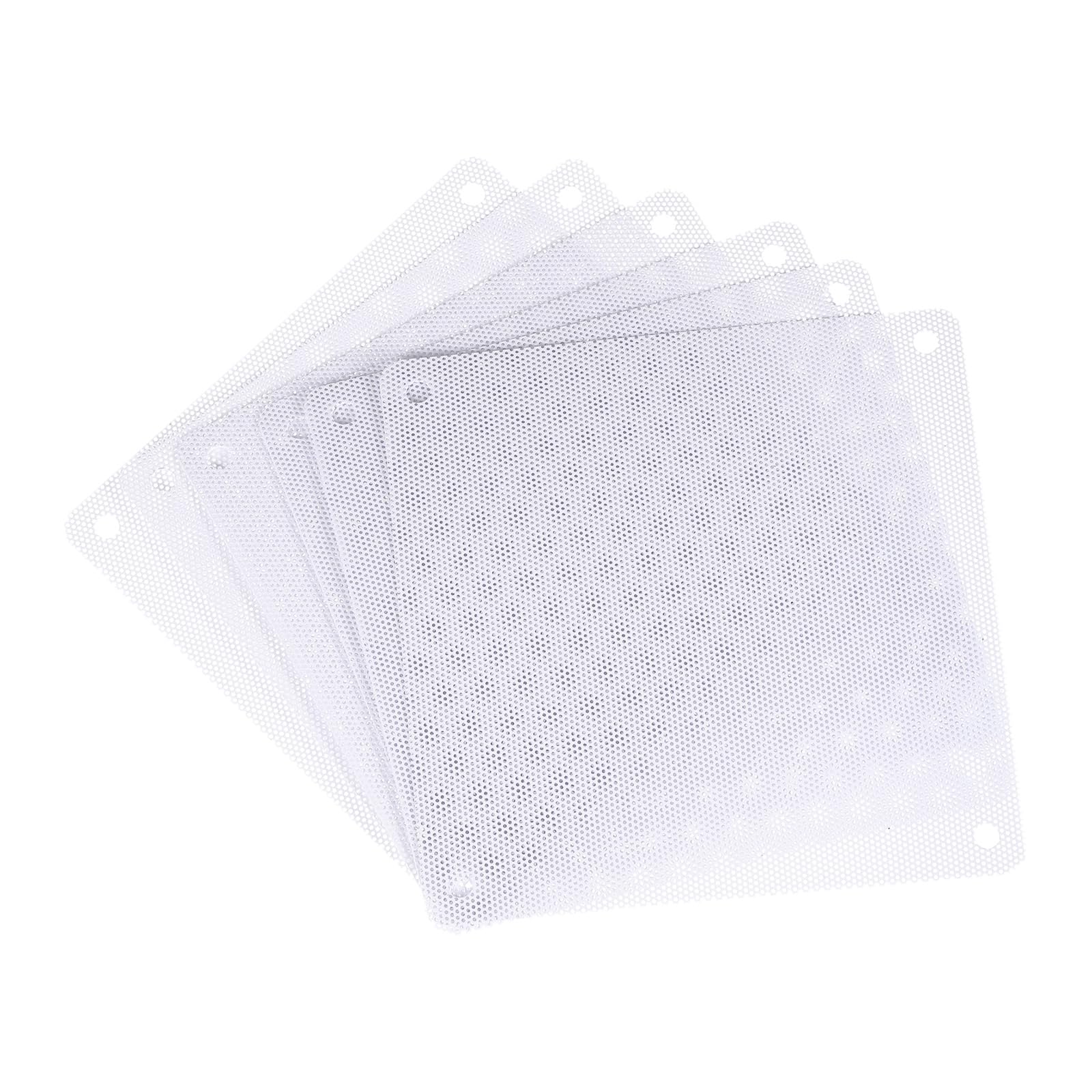 6PCS 120x120mm White PVC Computer Dust Filter Mesh - PC Case Cooler Fan Grills, Dustproof Cover for Computer Chassis & Speakers - Perfect for Gaming Rigs, Home Office & Server Rooms