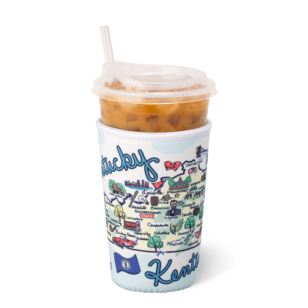 Kentucky Medium Iced Cup Coolie - Insulated Beverage Sleeve for Coffee, Tea & Cold Drinks | Perfect for Coffee Shops, Road Trips & Outdoor Activities
